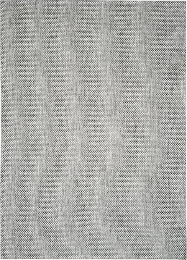 SAFAVIEH Courtyard Collection Area Rug - 8' x 11', Grey & Navy, Non-Shedding & Easy Care, Indoor/Outdoor & Washable-Ideal for Patio, Backyard, Mudroom (CY8521-36812)