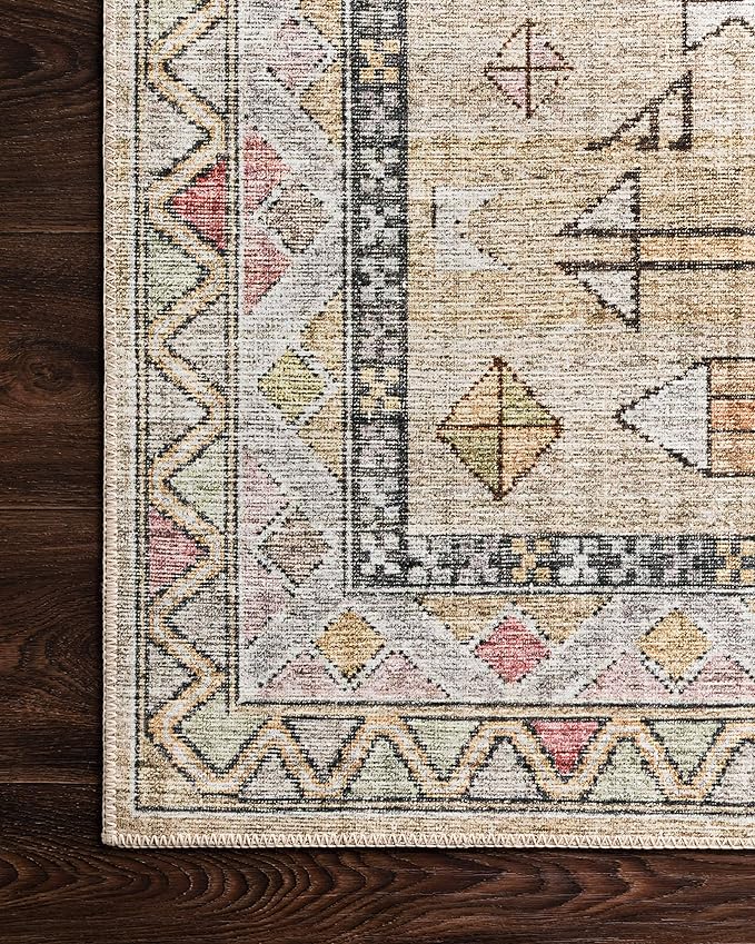 Loloi II Skye Collection SKY-04 Gold/Blush 2'-6" x 12'-0" Runner Rug