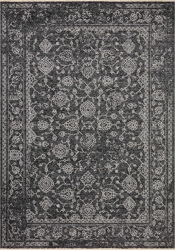 Loloi II Vance Collection VAN-09 Black/Dove 2'-7" x 10'-0" Runner Rug