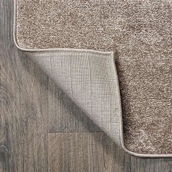 JONATHAN Y SEU100J-212 Haze Solid Low-Pile Indoor Runner Rug, Coastal, Bohemian, Minimalist, Classic, Casual for Bedroom,Kitchen,Living Room,Non Shedding,Easy-Washing, Brown, 2 X 12