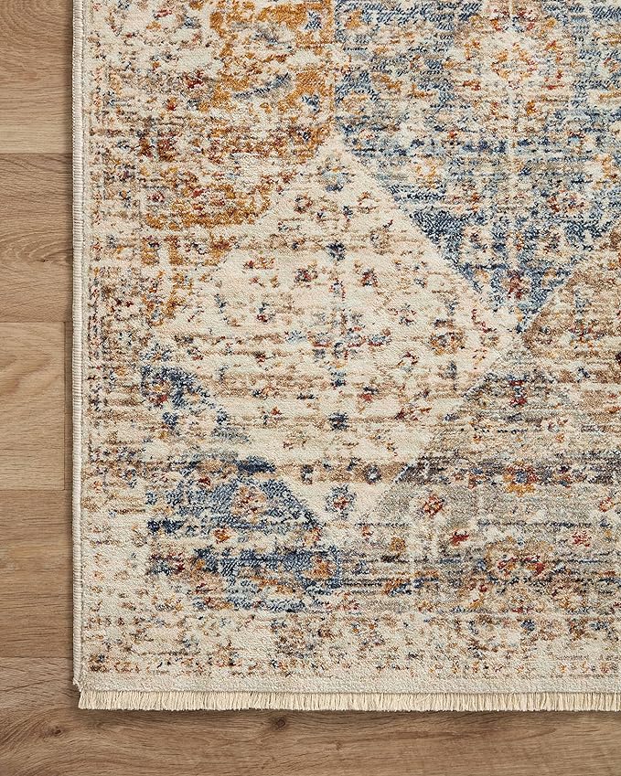 Loloi Sorrento Collection 9'-6" x 13'-1" Area Rug in Ivory/Multi - Vintage Inspired Patterned Area Rug, Unique Area Rug for Living Room, Bedroom, Dining Area