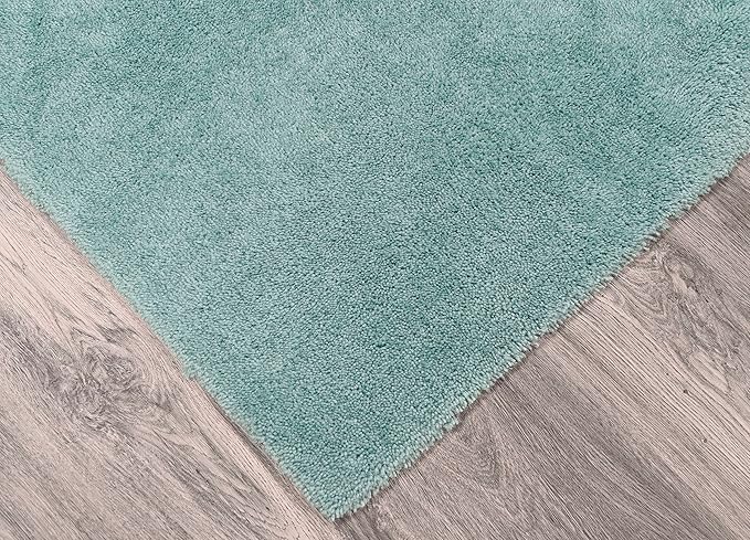 Garland Rug Room Size Bathroom Carpet 5 ft x 8 ft Sea Foam – Soft, Plush, Absorbent, Quick-Dry, Durable Unbound Edges for Easy Cutting