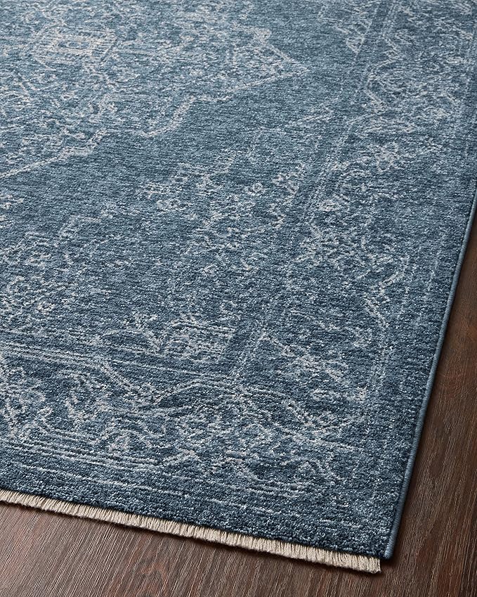 Loloi II Vance Collection VAN-03 Denim/Cream 7'-10" x 10' Area Rug