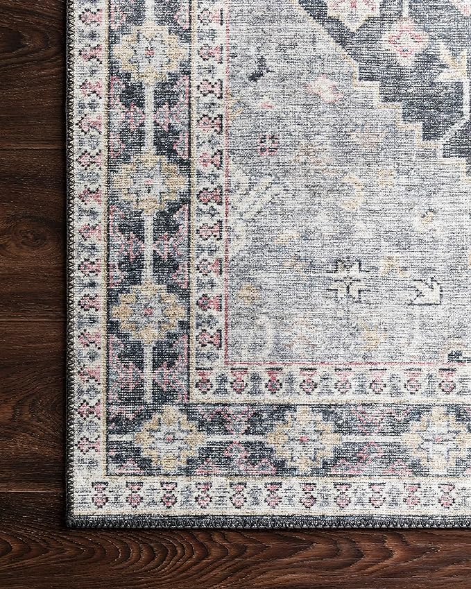 Loloi II Skye Collection SKY-02 Charcoal/Multi 2'-6" x 7'-6" Runner Rug