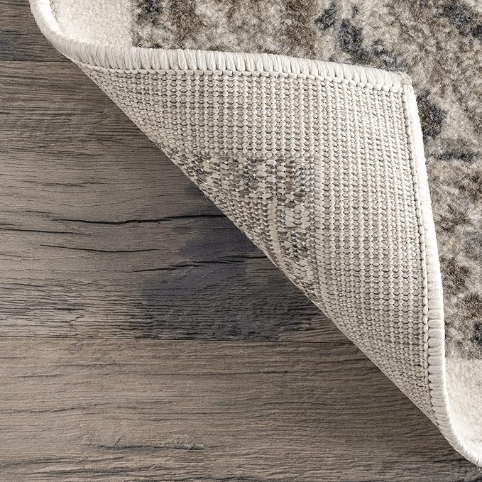nuLOOM 10x14 Becca Traditional Tiled Area Rug, Beige, Faded Transitional Design, Stain Resistant, For Bedroom, Dining Room, Living Room, Hallway, Office, Kitchen, Entryway