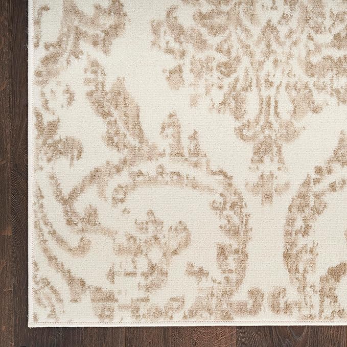 Nourison Jubilant Vintage Ivory Beige 7'10" x 9'10" Area Rug, Easy Clean, Non Shedding, Bed Room, Living Room, Dining Room, Kitchen (8x10)