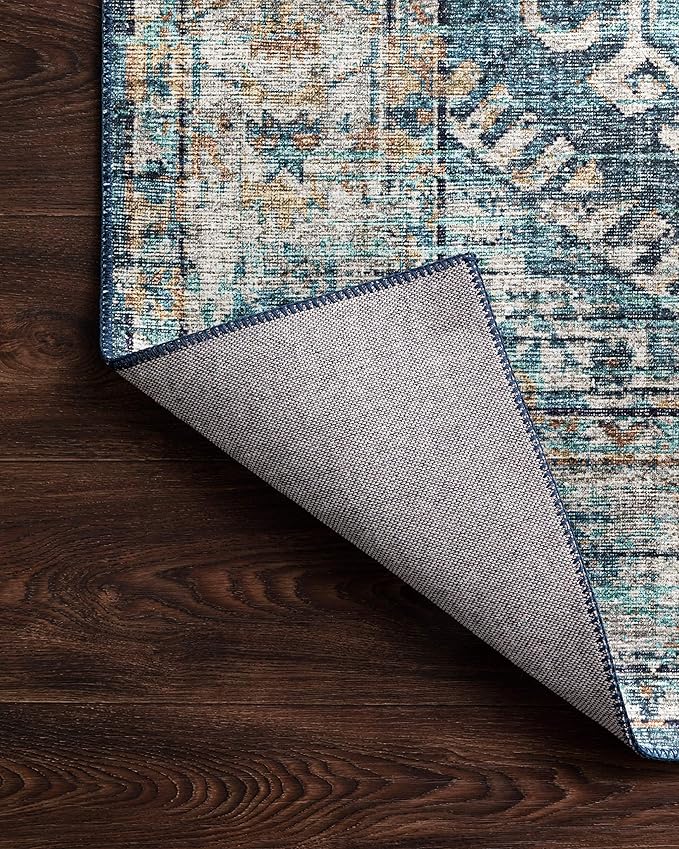 Loloi II Skye Collection SKY-03 Denim/Natural 2'-6" x 12'-0" Runner Rug
