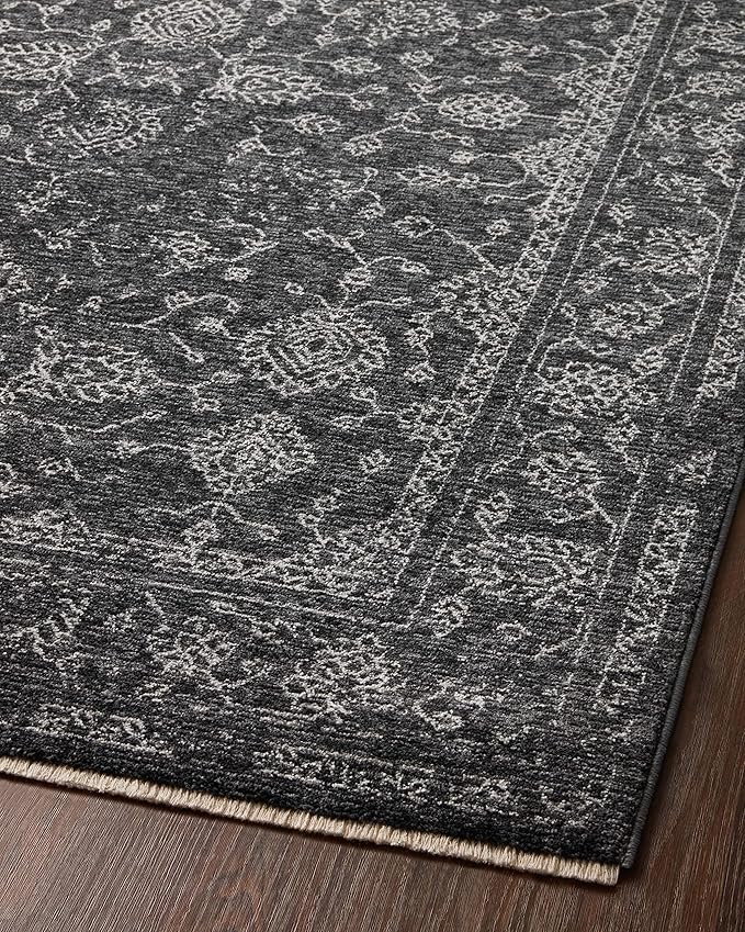 Loloi II Vance Collection VAN-09 Black/Dove 2'-7" x 10'-0" Runner Rug