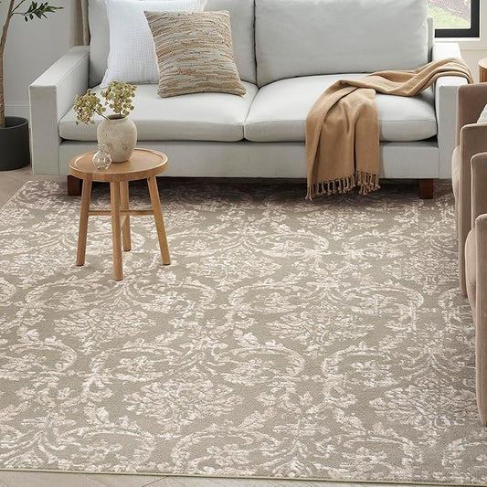 Nourison Jubilant Vintage Olive 5'3" x 7'3" Area -rug, Easy -cleaning, Non Shedding, Bed Room, Living Room, Dining Room, Kitchen (5x7)
