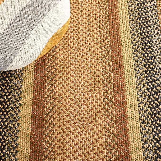 SAFAVIEH Braided Collection Runner Rug - 2'3" x 20', Multi, Casual Design, Ideal for High Traffic Areas in Hallway, Bathroom & Kitchen (BRD308A-220)