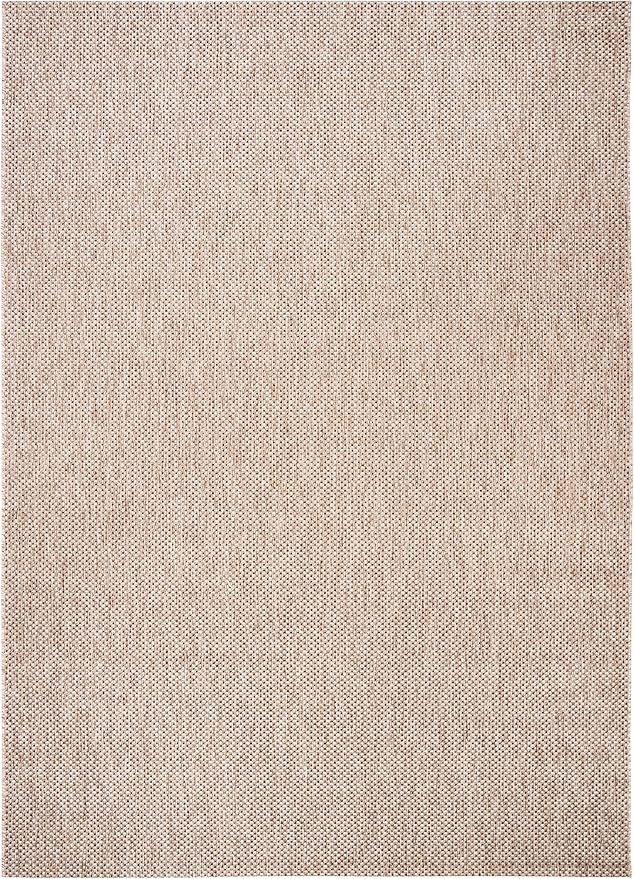 SAFAVIEH Courtyard Collection Area Rug - 8' x 11', Natural & Black, Non-Shedding & Easy Care, Indoor/Outdoor & Washable-Ideal for Patio, Backyard, Mudroom (CY8521-37312)