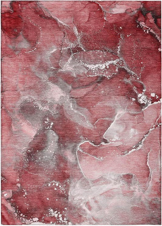 Addison Rugs Chantille ACN518 Red 10' x 14 Indoor Outdoor Area Rug, Stain Resistant, Machine Washable, Non Shedding, Bedroom, Living Room, Dining Room, Kitchen Rug