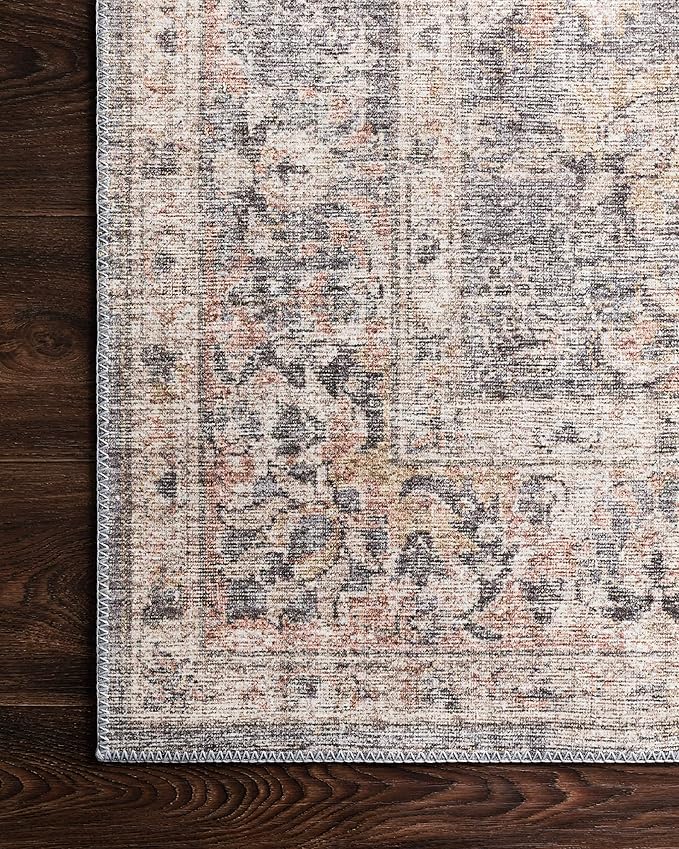 Loloi II Skye Collection SKY-01 Grey/Apricot 2'-6" x 12'-0" Runner Rug