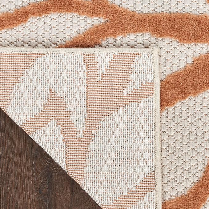 Nourison Aloha Indoor-Outdoor Ivory Multicolor 9' x 12' Area Rug, Easy Cleaning, Non Shedding, Bed Room, Living Room, Dining Room, Backyard, Deck, Patio (9x12)