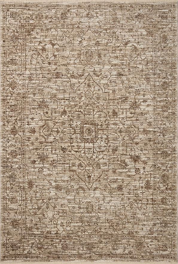 Loloi Sorrento Collection 2'-7" x 8'-0" Runner Rug in Bark/Natural - Vintage Inspired Patterned Area Rug, Unique Area Rug for Living Room, Bedroom, Dining Area
