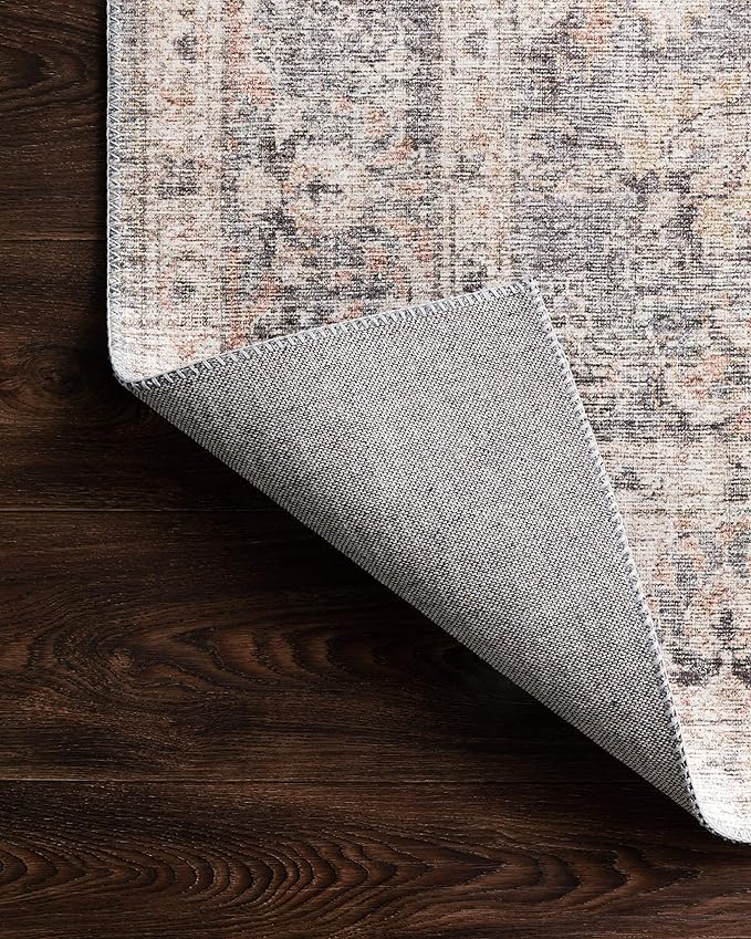 Loloi II Skye Collection SKY-01 Grey/Apricot 2'-6" x 12'-0" Runner Rug