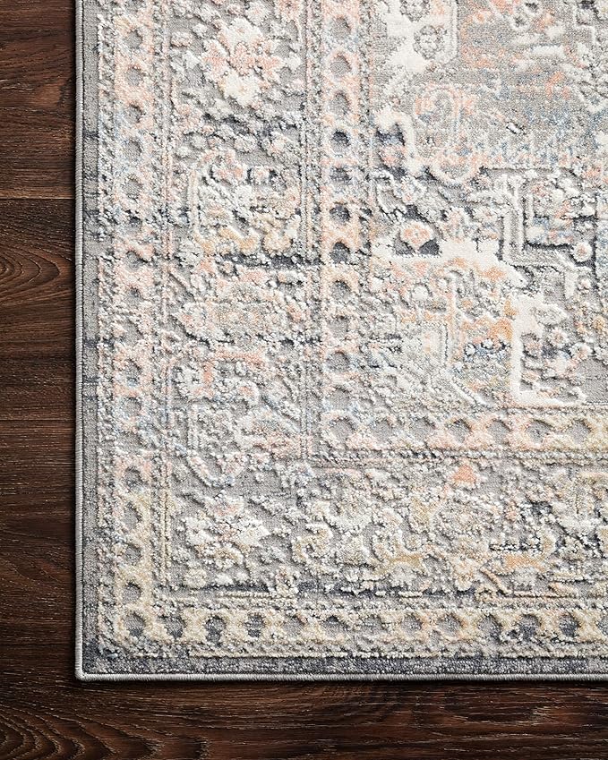 Loloi II Lucia Collection LUC-01 Grey/Sunset 2'-8" x 14' Runner Rug