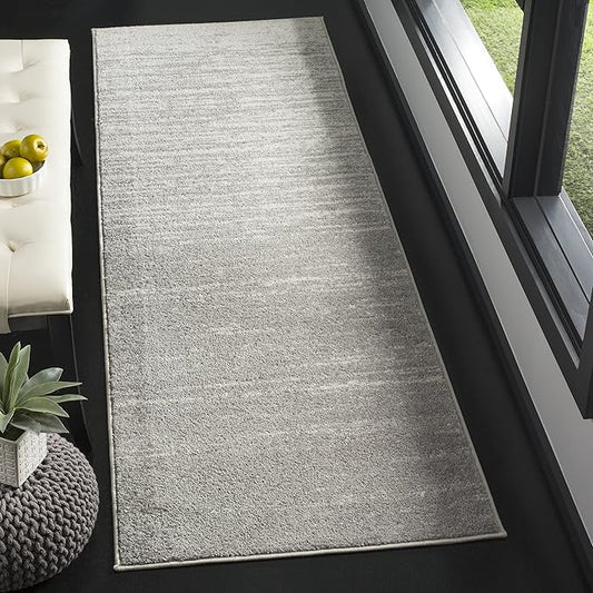 SAFAVIEH Adirondack Collection Runner Rug - 2'6" x 16', Light Grey & Grey, Modern Ombre Design, Non-Shedding & Easy Care, Ideal for High Traffic Areas in Living Room, Bedroom (ADR113C)