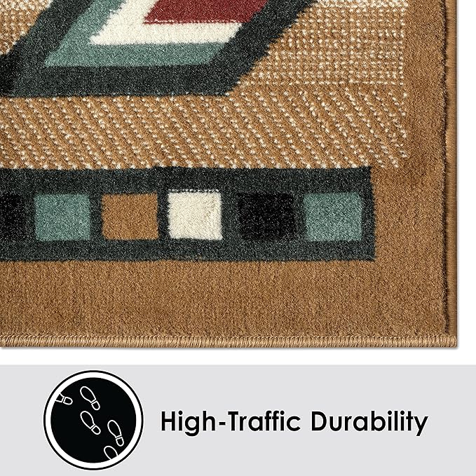 Home Dynamix Premium Sagrada Southwestern Geometric Area Rug Beige/Green, 7'8"x10'7"