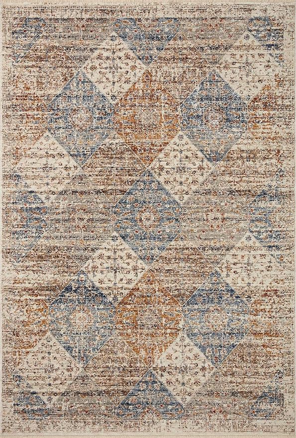 Loloi Sorrento Collection 9'-6" x 13'-1" Area Rug in Ivory/Multi - Vintage Inspired Patterned Area Rug, Unique Area Rug for Living Room, Bedroom, Dining Area