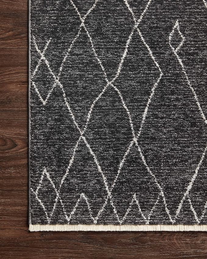 Loloi II Vance Collection VAN-11 Charcoal/Ivory 2'-7" x 12'-0" Runner Rug