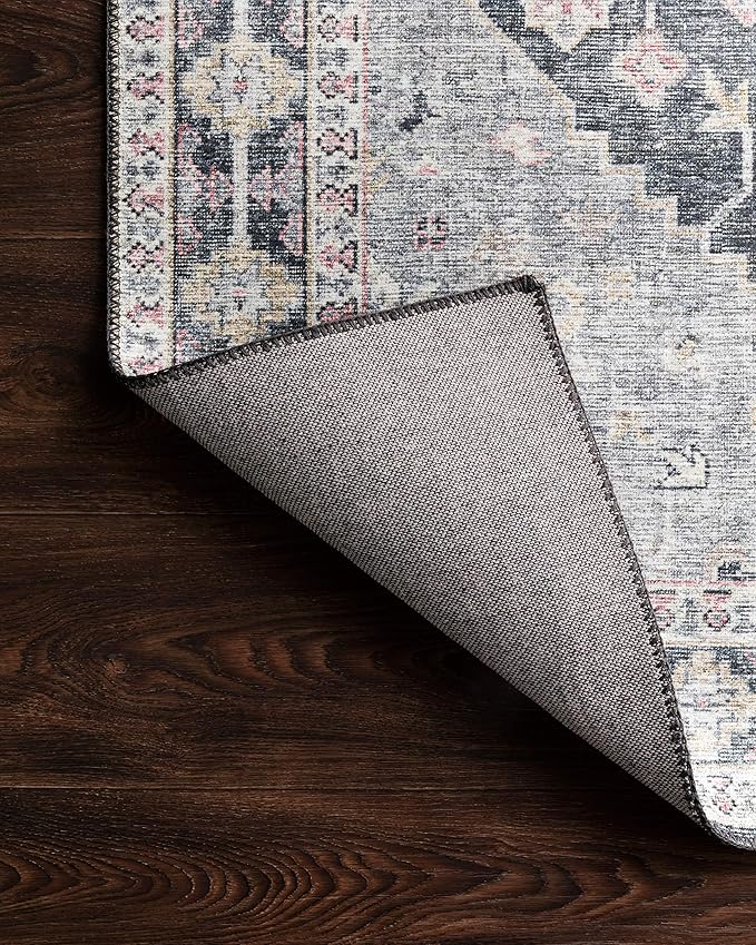 Loloi II Skye Collection SKY-02 Charcoal/Multi 2'-6" x 7'-6" Runner Rug