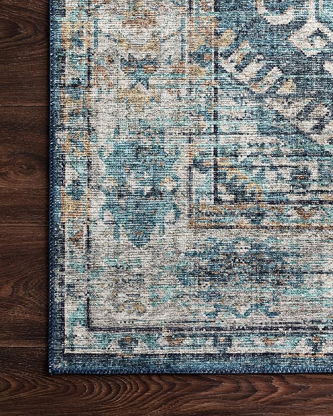 Loloi II Skye Collection SKY-03 Denim/Natural 2'-6" x 12'-0" Runner Rug