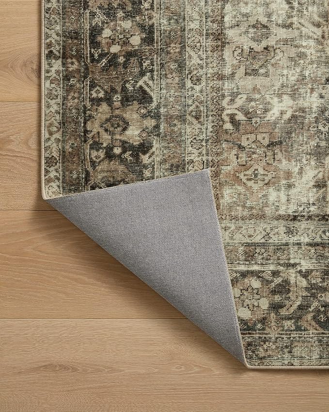 Loloi Magnolia Home by Joanna Gaines Sinclair Collection SIN-01 Pebble/Taupe 8'-6" x 11'-6", .25" Pile Height, Machine Washable, Area Rug