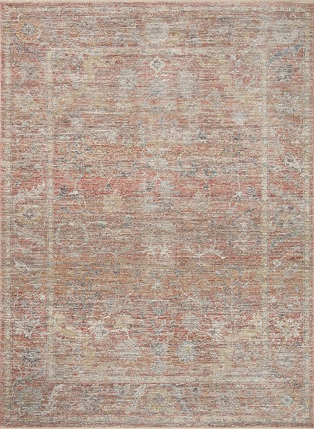 Loloi Magnolia Home by Joanna Gaines Millie Collection MIE-04 Sunset/Multi 5'-3" x 7'-6", .25" Pile Height, Area Rug