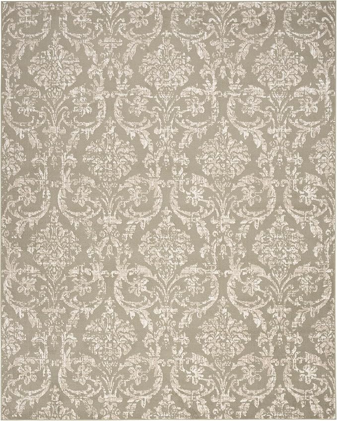 Nourison Jubilant Vintage Olive 5'3" x 7'3" Area -rug, Easy -cleaning, Non Shedding, Bed Room, Living Room, Dining Room, Kitchen (5x7)