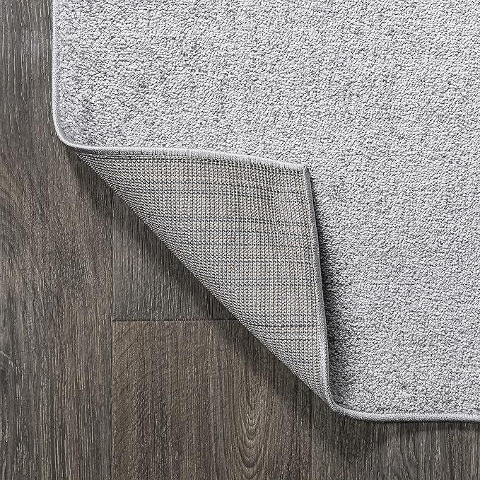 JONATHAN Y SEU100K-214 Haze Solid Low-Pile Indoor Runner Rug, Coastal, Bohemian, Minimalist, Classic, Casual for Bedroom,Kitchen,Living Room,Non Shedding,Easy-Washing, Gray, 2 X 14