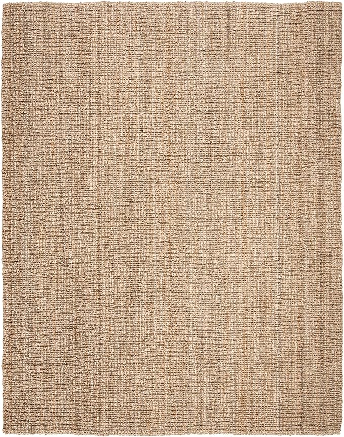 SAFAVIEH Natural Fiber Collection Area Rug - 10' x 14', Natural, Handmade Chunky Textured Jute 0.75-inch Thick, Ideal for High Traffic Areas in Living Room, Bedroom (NF447A)