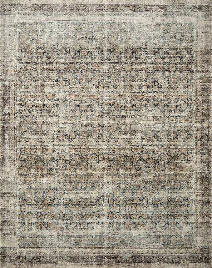 Loloi Amber Lewis Morgan 2'-3" x 7'-6" Runner Runner Rug in Navy/Sand - Large Area Rug, Neutral Area Rug for Room Décor, Vintage Rug Inspired, Soft Area Rug for Living Room, Bedroom, Dining Area