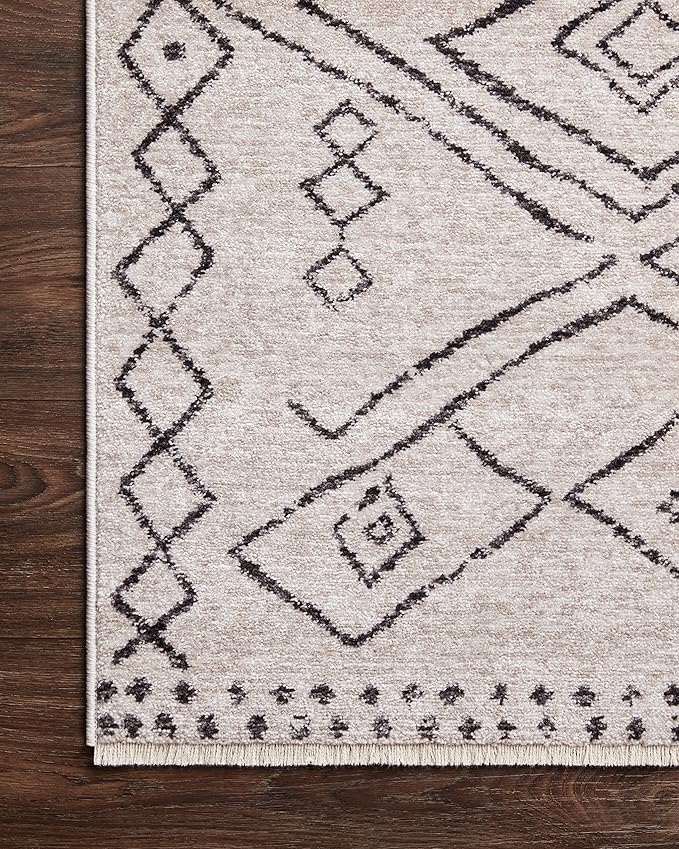 Loloi II Vance Collection VAN-06 Dove/Charcoal 5'-3" x 7'-9" Area Rug