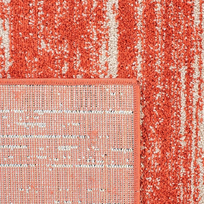 SAFAVIEH Adirondack Collection Runner Rug - 2'2" x 9', Orange & Grey, Modern Ombre Design, Non-Shedding & Easy Care, Ideal for High Traffic Areas in Living Room, Bedroom (ADR113P)