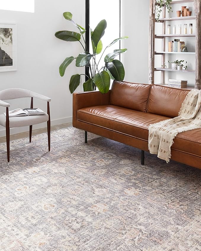 Loloi II Skye Collection SKY-01 Grey/Apricot 2'-6" x 12'-0" Runner Rug