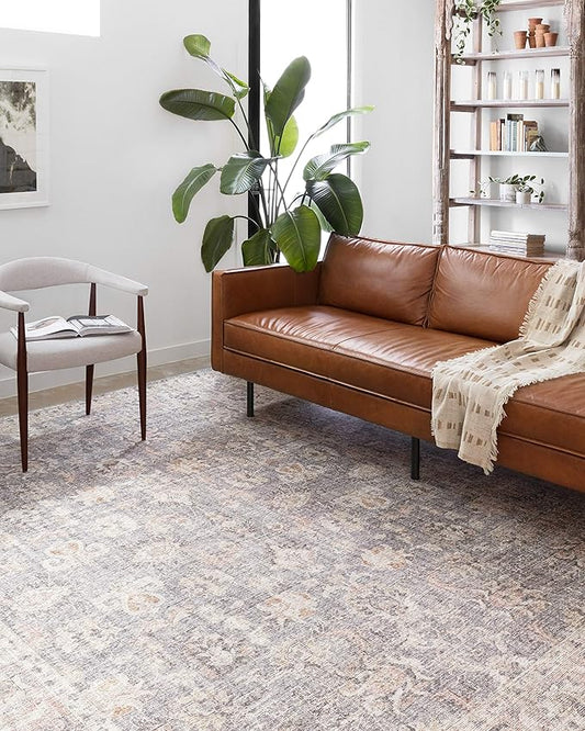 Loloi II Skye Collection SKY-01 Grey/Apricot 2'-6" x 12'-0" Runner Rug