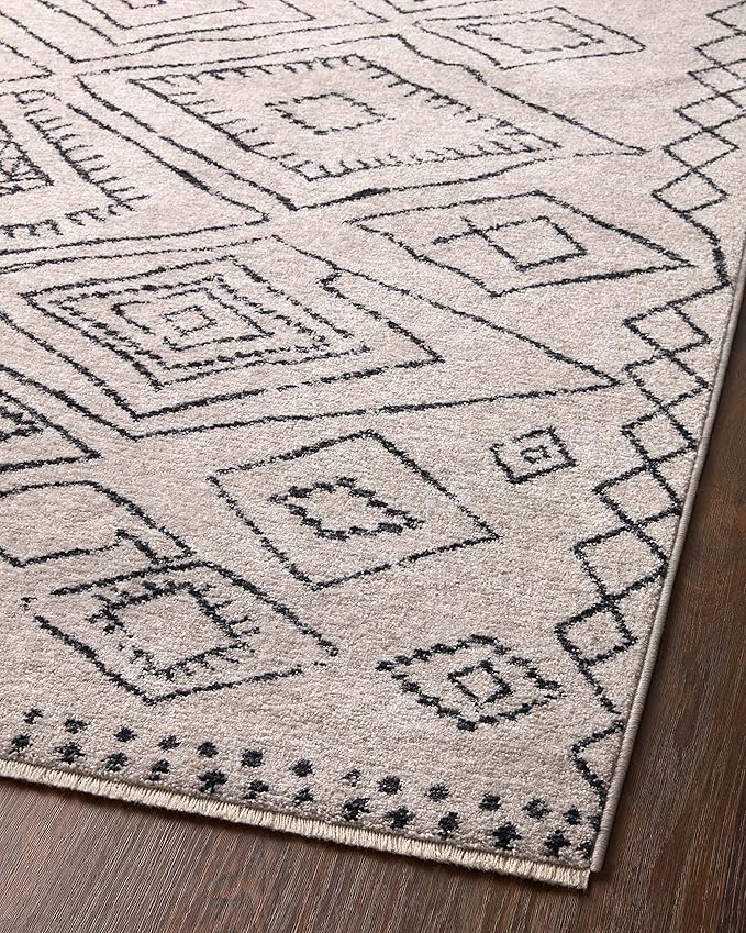 Loloi II Vance Collection VAN-06 Dove/Charcoal 9'-6" x 13'-1" Area Rug