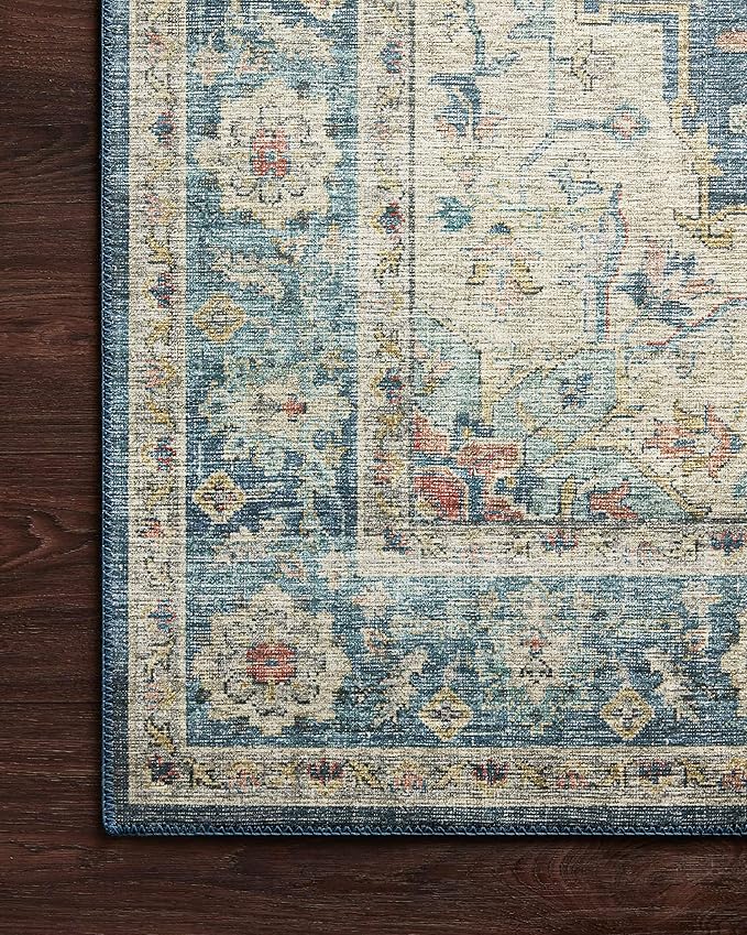 Loloi II Skye Collection SKY-12 Ocean/Multi 2'-6" x 7'-6" Runner Rug