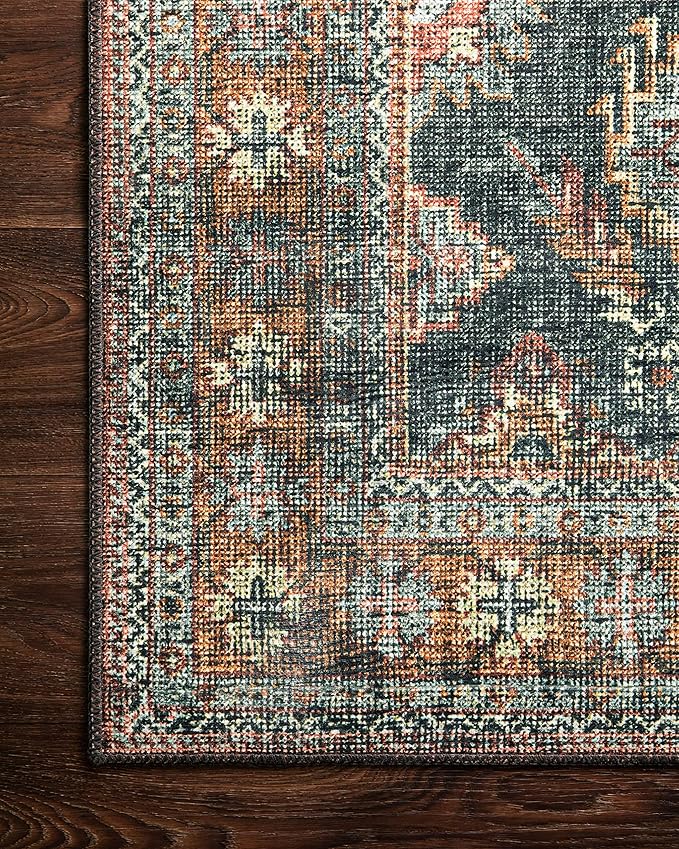 Loloi II Skye Collection SKY-10 Sea/Rust 2'-6" x 10'-0" Runner Rug