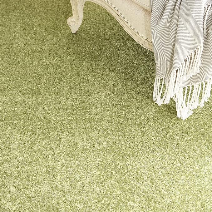 Nourison Essentials Indoor/Outdoor Green 8' x 10' Area Rug, Easy Cleaning, Non Shedding, Bed Room, Living Room, Dining Room, Backyard, Deck, Patio (8x10)