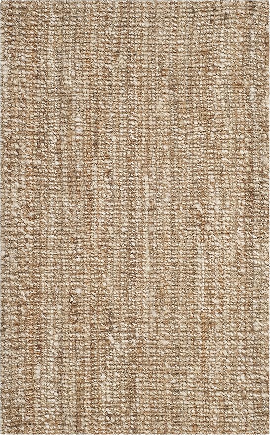 SAFAVIEH Natural Fiber Collection Accent Rug - 2' x 4', Natural & Ivory, Handmade Chunky Textured Jute 0.75-inch Thick, Ideal for High Traffic Areas in Entryway, Living Room, Bedroom (NF447N)