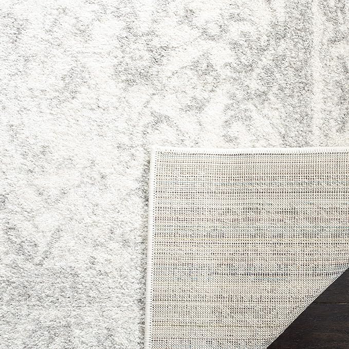 SAFAVIEH Adirondack Collection Runner Rug - 2'6" x 20', Ivory & Silver, Oriental Distressed Design, Non-Shedding & Easy Care, Ideal for High Traffic Areas in Living Room, Bedroom (ADR109C)