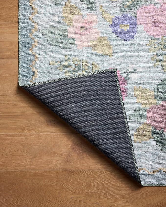 Loloi Rifle Paper Co. Rosa Collection RSA-02 Sky 7'-6" x 9'-6" Area Rug