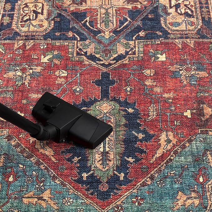 Keen Home Design 3x5 Rug - Machine Washable Entry Rug with Non-Slip Backing, Ideal for Enteryway, Kitchen, Bathroom, Laundry Room - Vintage, Easy Clean, Durable, Low Pile Rug - (3' x 5')