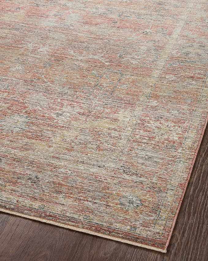 Loloi Magnolia Home by Joanna Gaines Millie Collection MIE-04 Sunset/Multi 5'-3" x 7'-6", .25" Pile Height, Area Rug