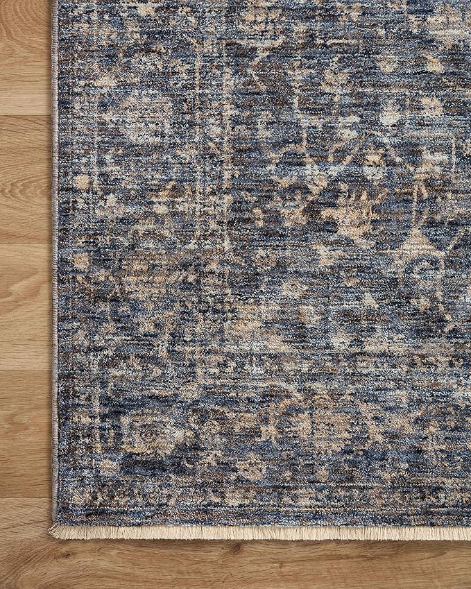 Loloi Sorrento Collection 2'-7" x 8'-0" Runner Rug in Midnight/Natural - Vintage Inspired Patterned Area Rug, Unique Area Rug for Living Room, Bedroom, Dining Area