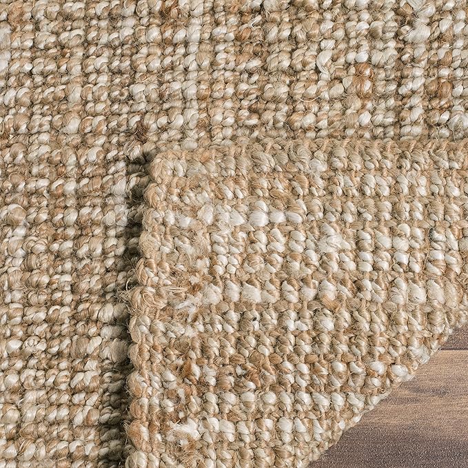 SAFAVIEH Natural Fiber Collection Runner Rug - 2' x 16', Natural & Ivory, Handmade Chunky Textured Jute 0.75-inch Thick, Ideal for High Traffic Areas in Living Room, Bedroom (NF447N)