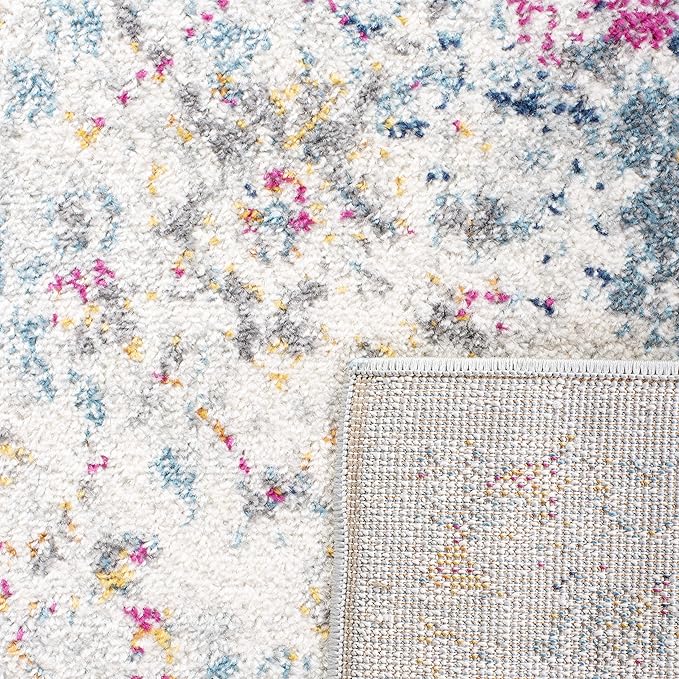 SAFAVIEH Madison Collection Runner Rug - 2'3" x 16', Grey & Gold, Boho Chic Distressed Design, Non-Shedding & Easy Care, Ideal for High Traffic Areas in Living Room, Bedroom (MAD611F)