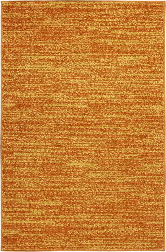 Nourison Essentials Indoor/Outdoor Sunburst 2' x 4' Area Rug, Easy Cleaning, Non Shedding, Bed Room, Living Room, Dining Room, Backyard, Deck, Patio (2x4)